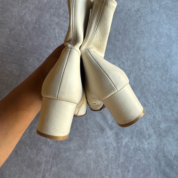 By Far Elegant Cream Ankle Boots - Picture 6 of 15
